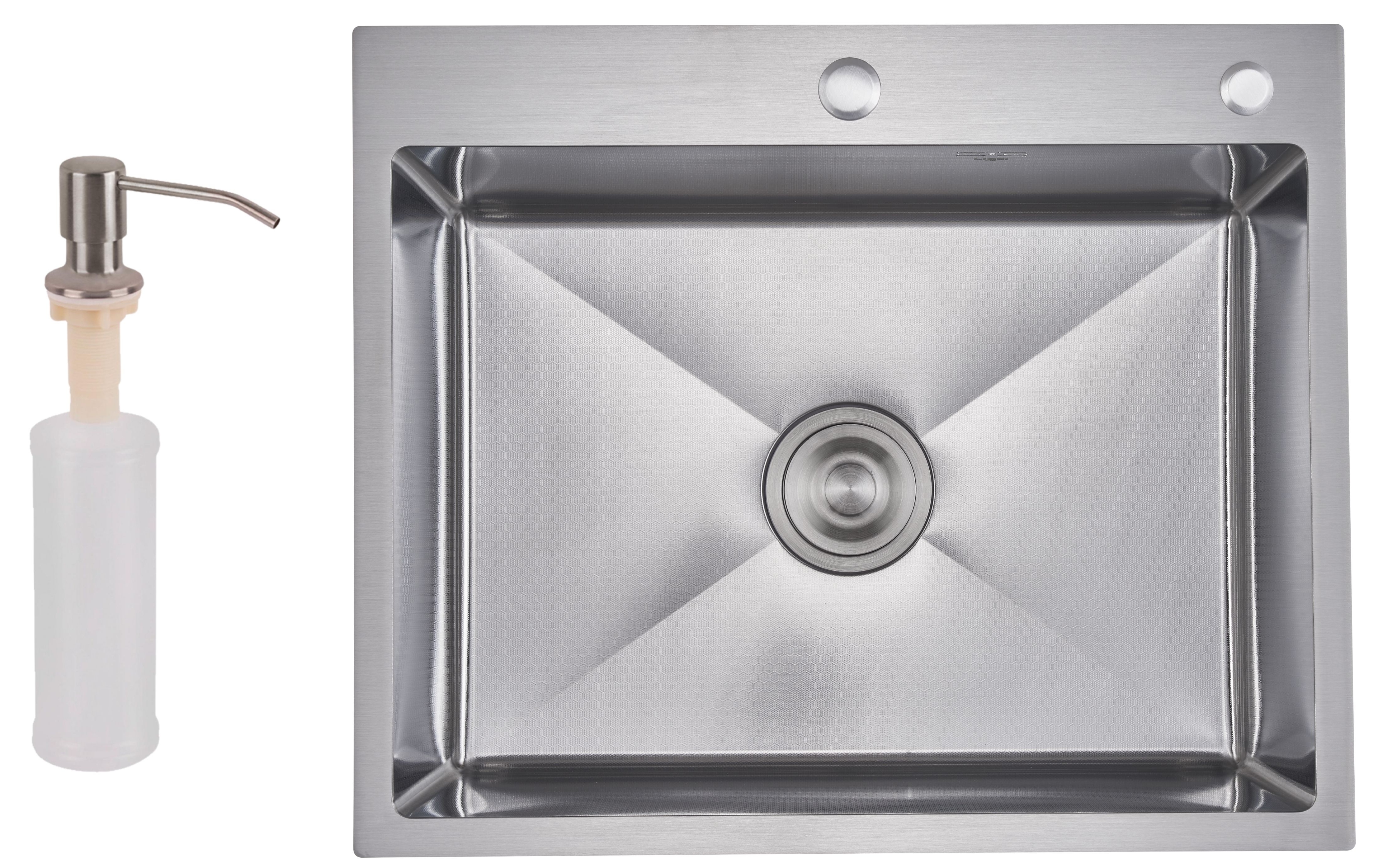 Кухонная мойка Lidz Handmade H6050H Decor Honeycomb (LDH6050DEC48370)