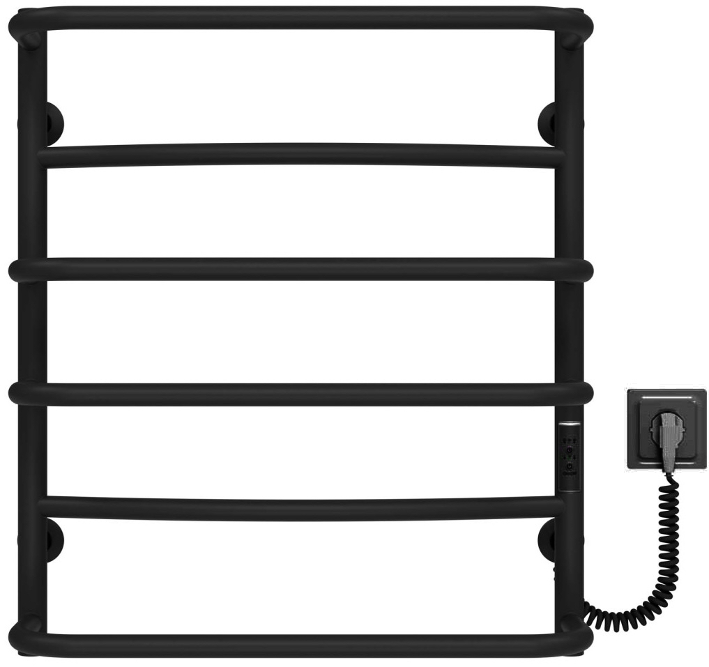 Рушникосушка Deffi Аквамікс ЧФ П6 500x600 Е, Чорний, WD03, Праве підключення (D.AM.60.50.6.E.B.R.3)