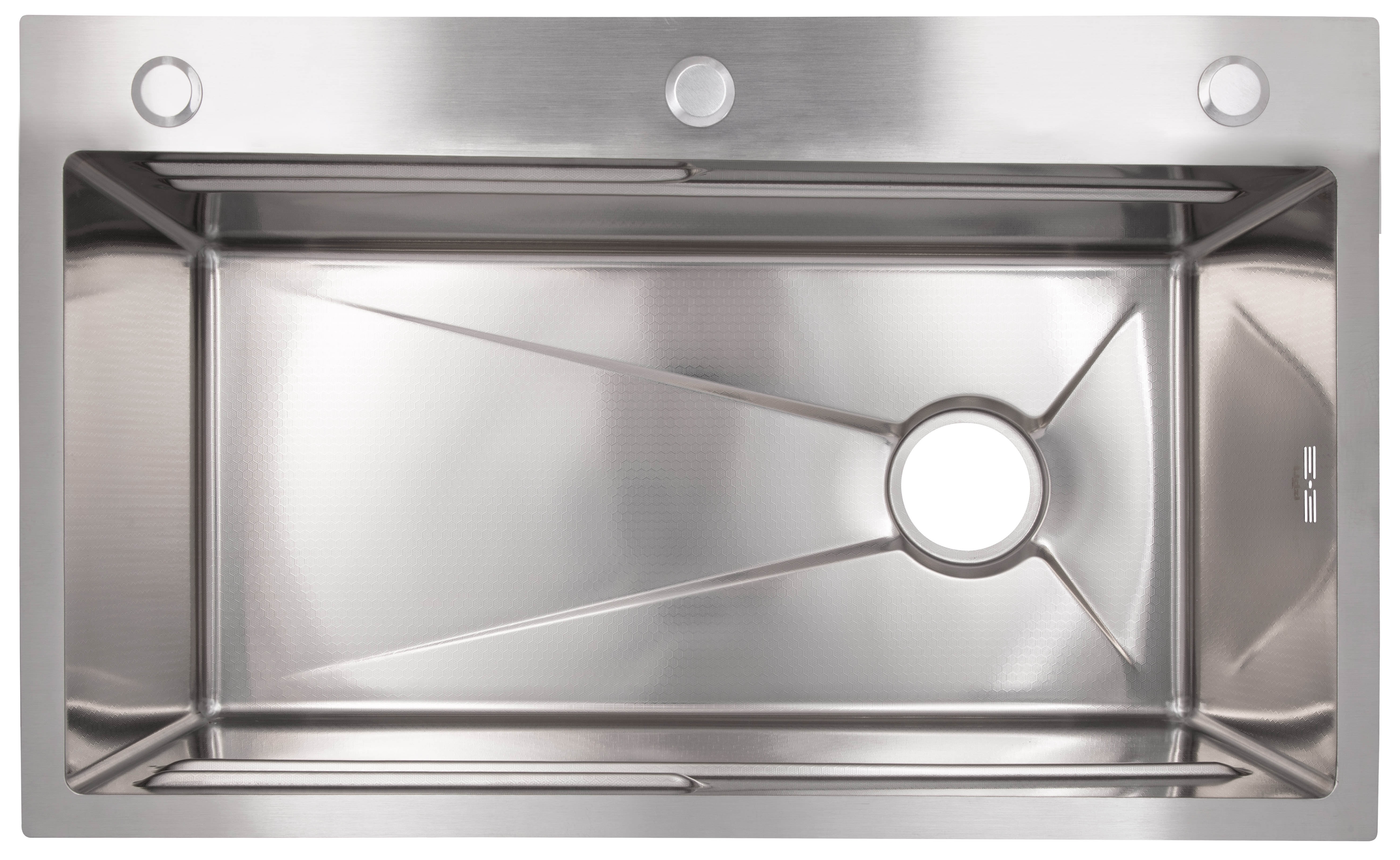 Кухонная мойка Lidz Handmade H7545 Decor Honeycomb 3,0/1,0 мм LDH7545DEC48372 цена 5099 грн - фотография 2