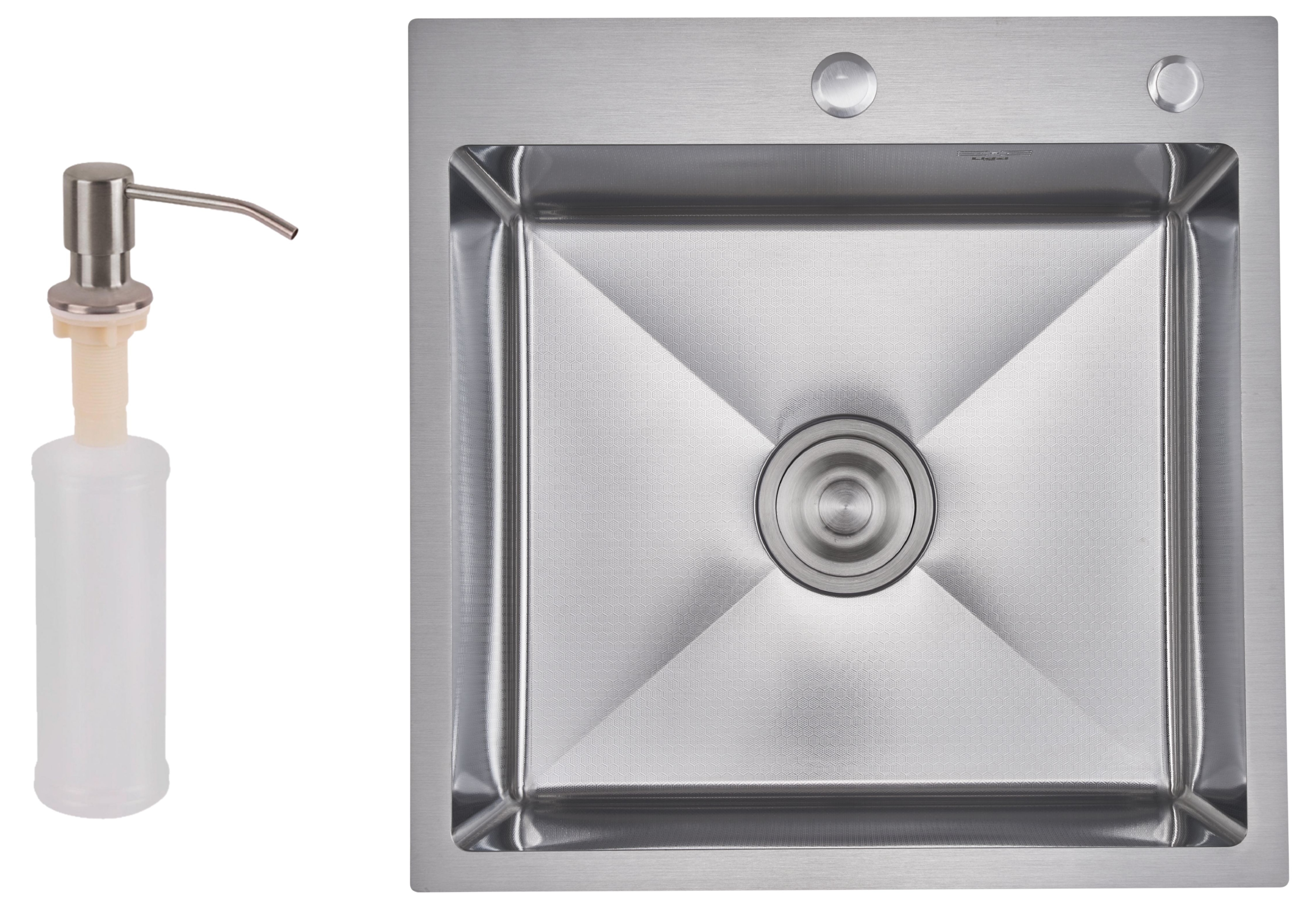 Кухонная мойка Lidz Handmade H5050H Decor Honeycomb 2,5/0,5 мм (LDH5050DEC48365)