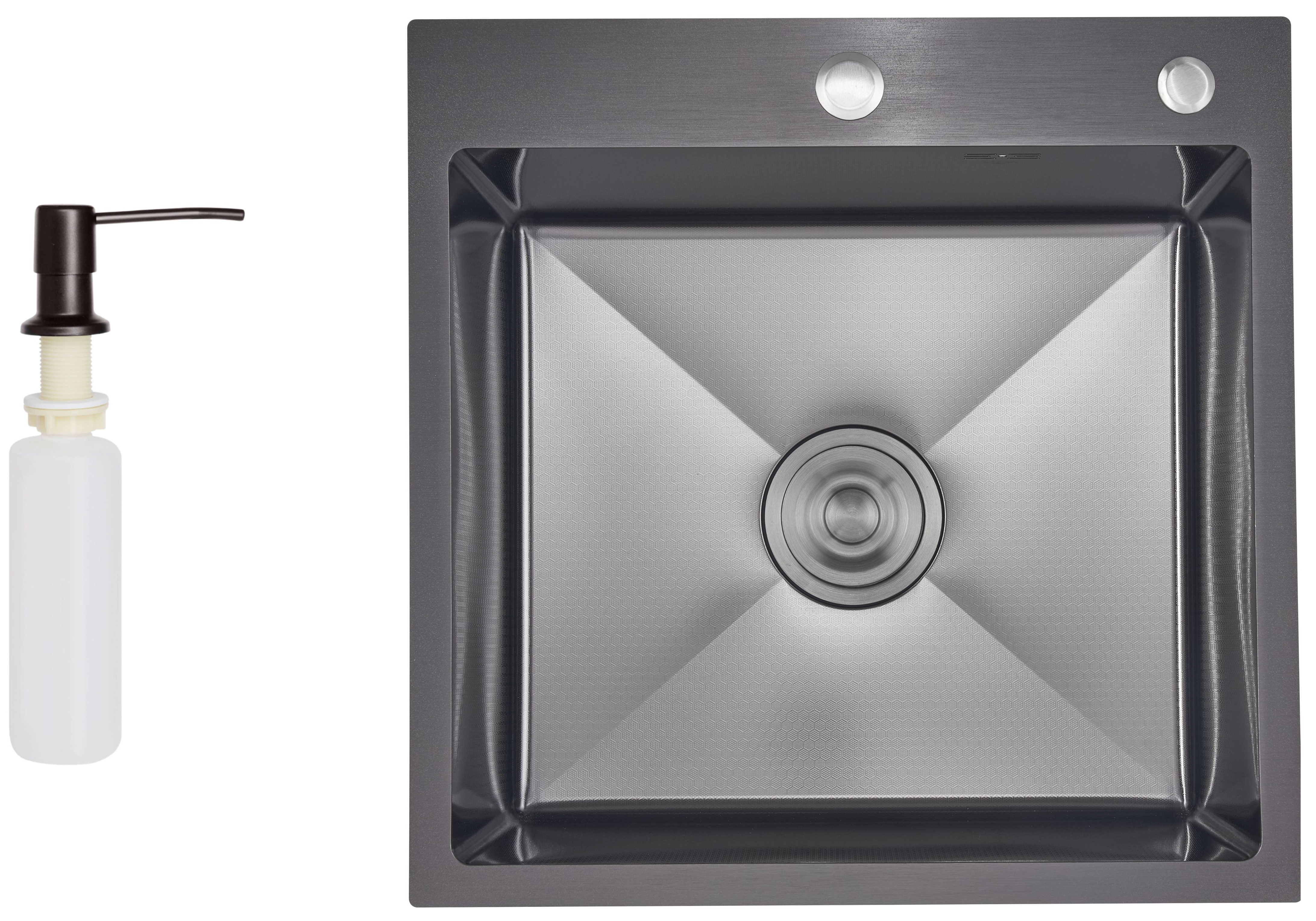 Кухонная мойка Lidz Handmade H5050HB Decor Black PVD Honeycomb 2,5/0,5 мм (LDH5050BDECPVD48369)