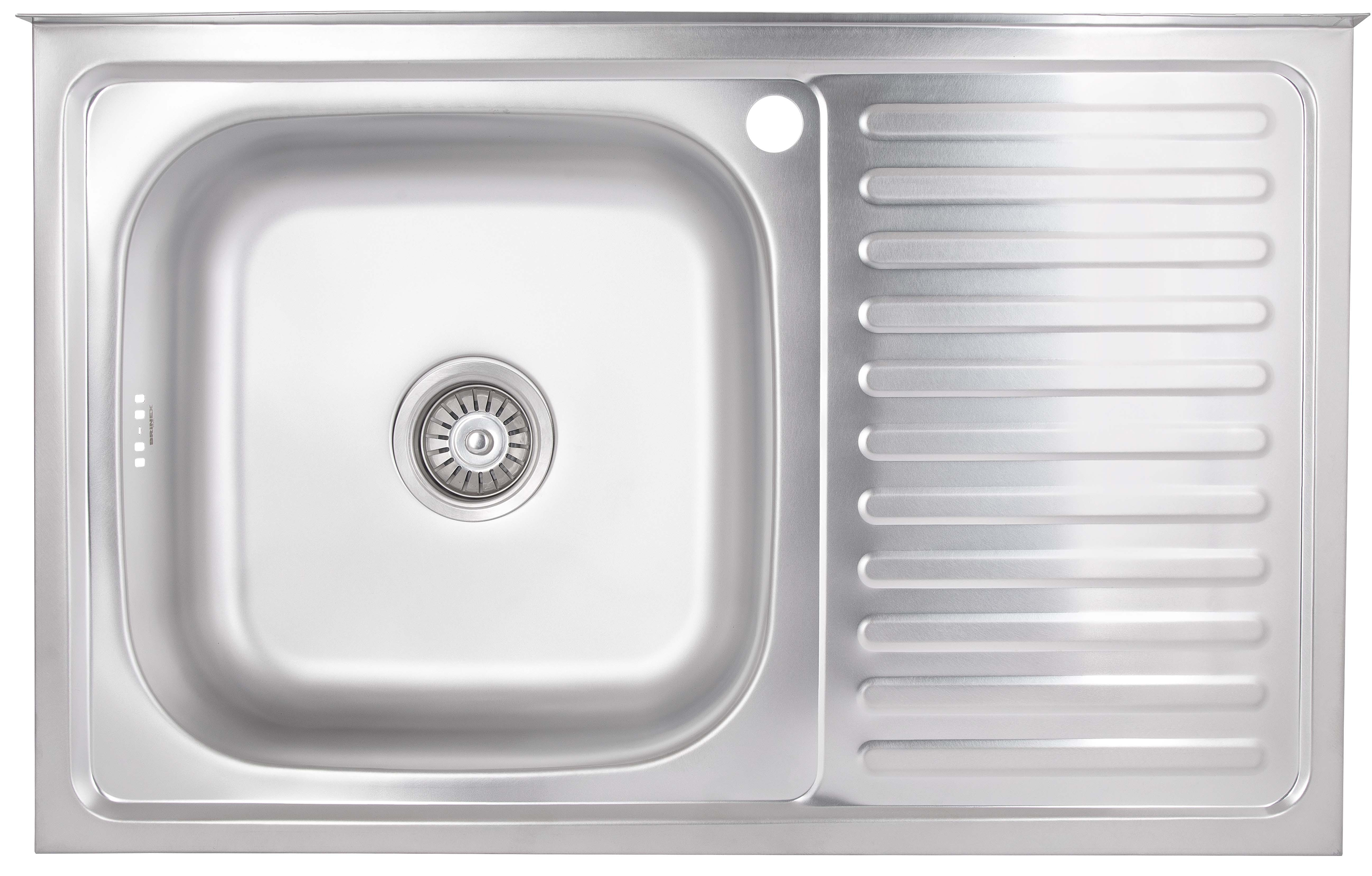 Кухонна мийка Brinex 5080-L 0,8 мм Satin (BRIN5080LSAT06)