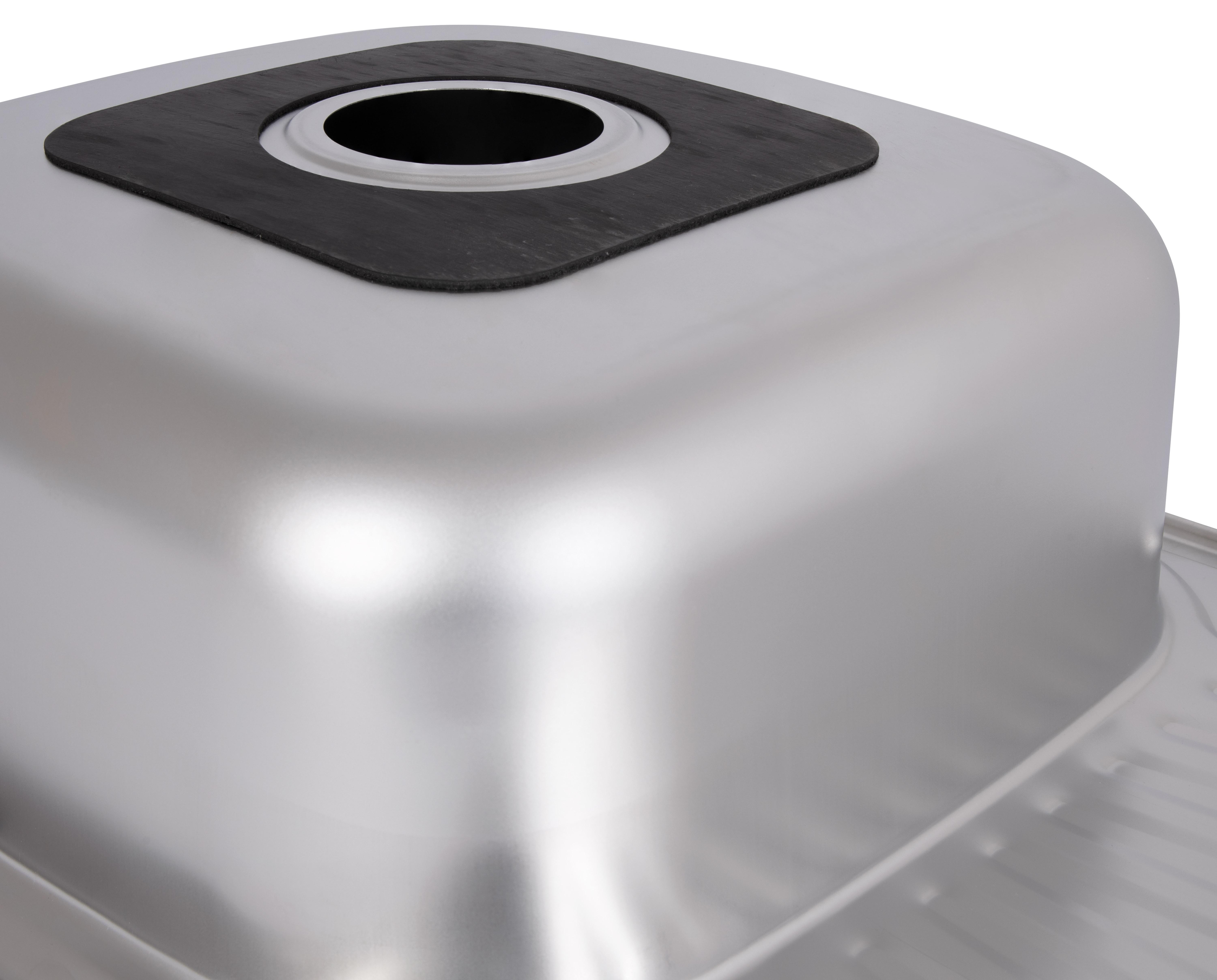 Кухонна мийка Brinex 7848 0,8 мм Satin (BRIN7848SAT08) відгуки - зображення 5