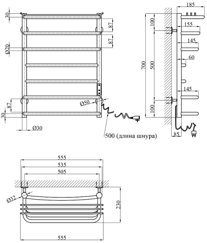 Kroner KRP Stern ER700x500-7 Габаритные размеры
