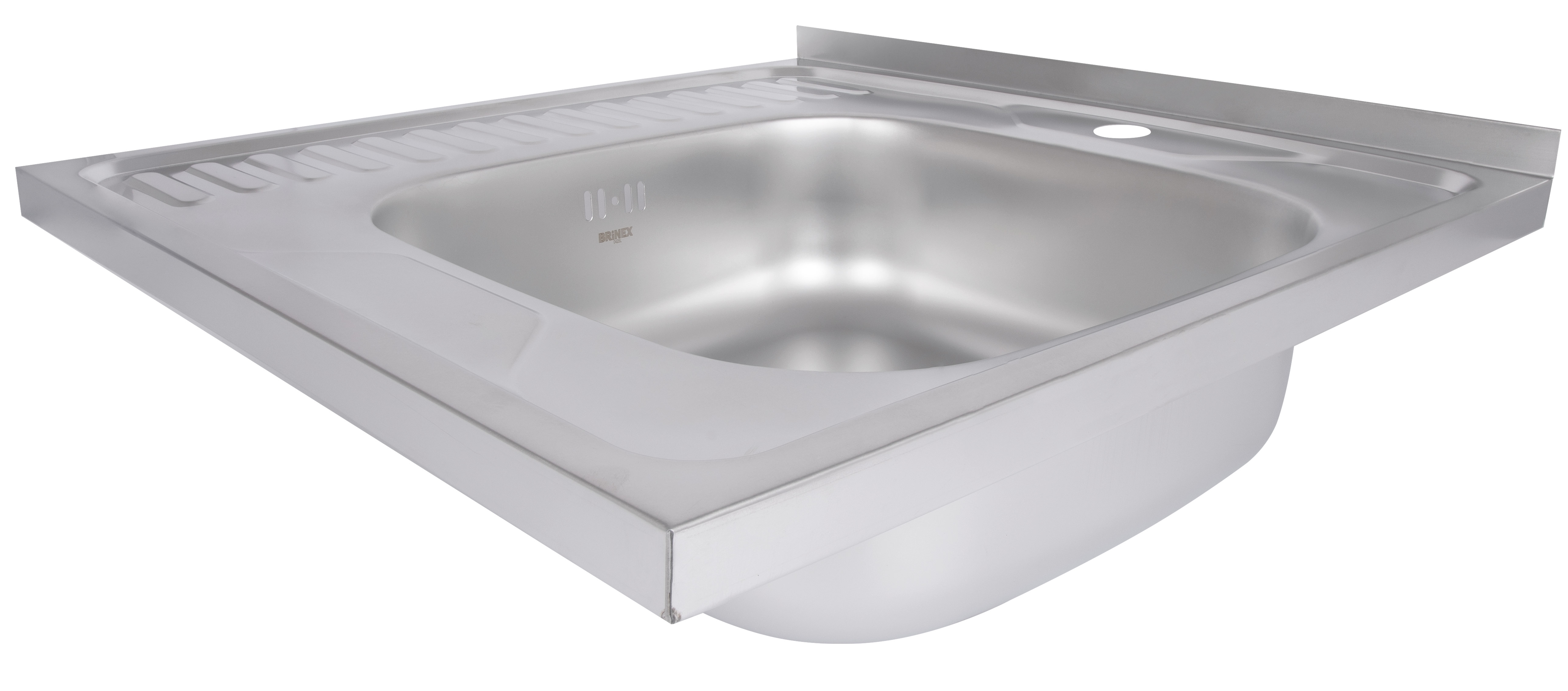 в продаже Кухонная мойка Brinex 6060-R 0,6 мм Satin (BRIN6060RSAT06) - фото 3