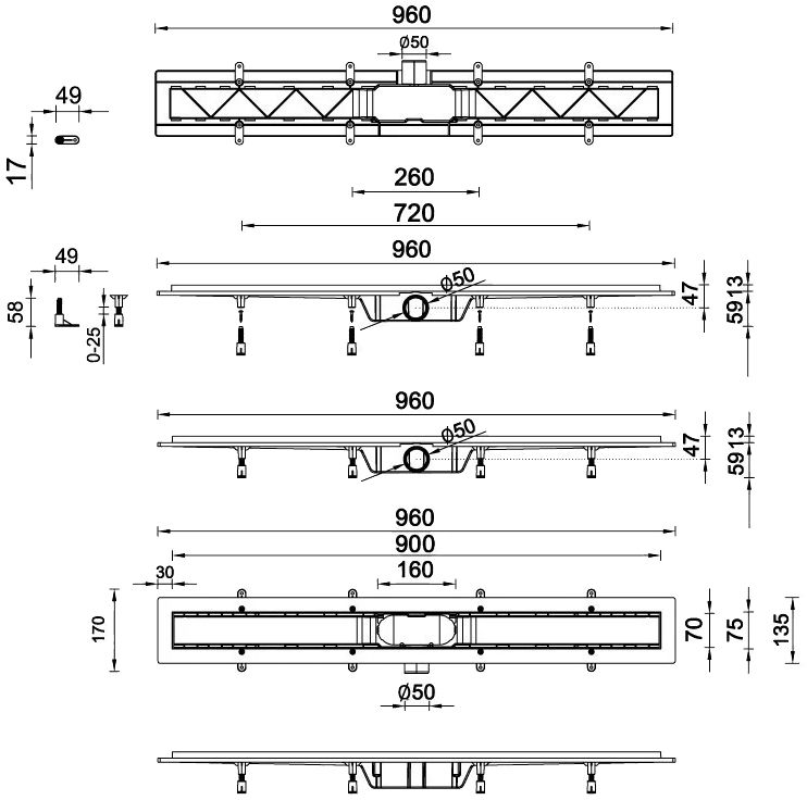 Styron DROPS STY-D-90 Габаритні розміри