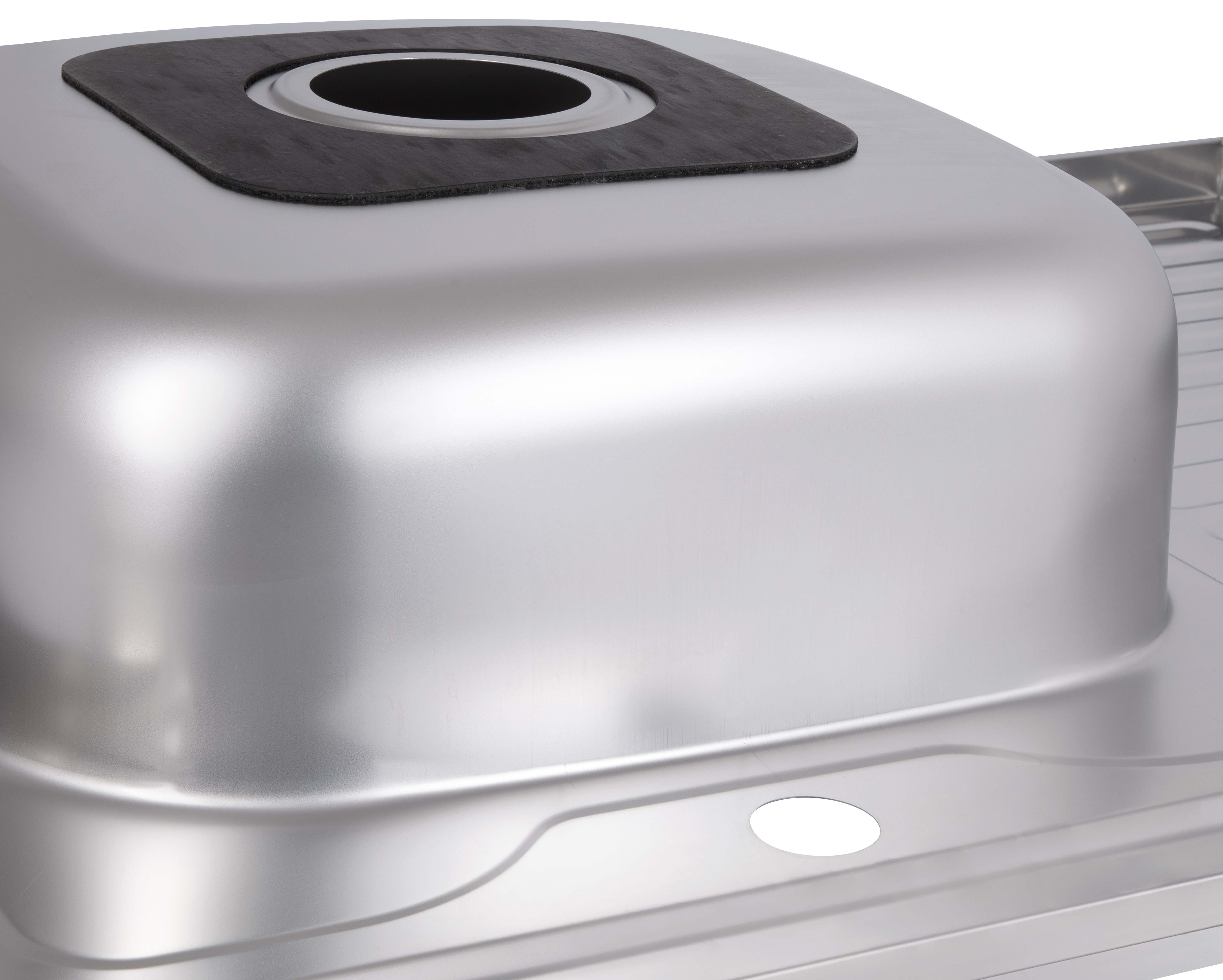 Кухонна мийка Brinex 6080-L 0,6 мм Satin (BRIN6080LSAT06) відгуки - зображення 5