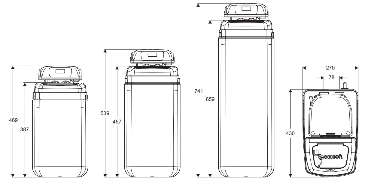 Ecosoft Core 110 (FU1013CABDVCR) Габаритные размеры