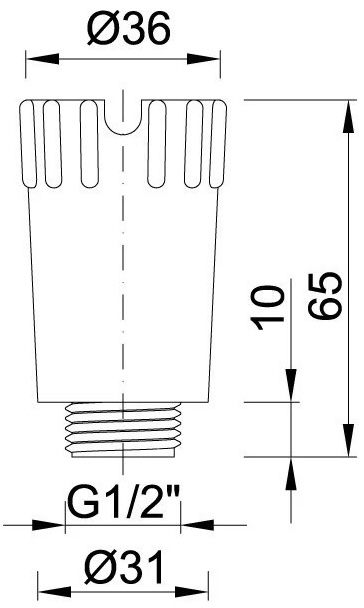 Styron 1/2" STY-523-1-K Габаритные размеры