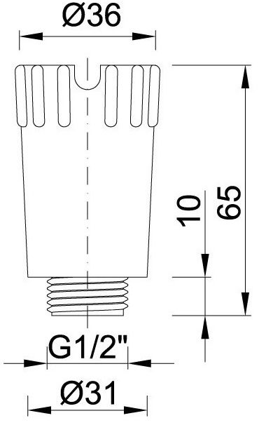 Styron 1/2" STY-523-1-P Габаритные размеры