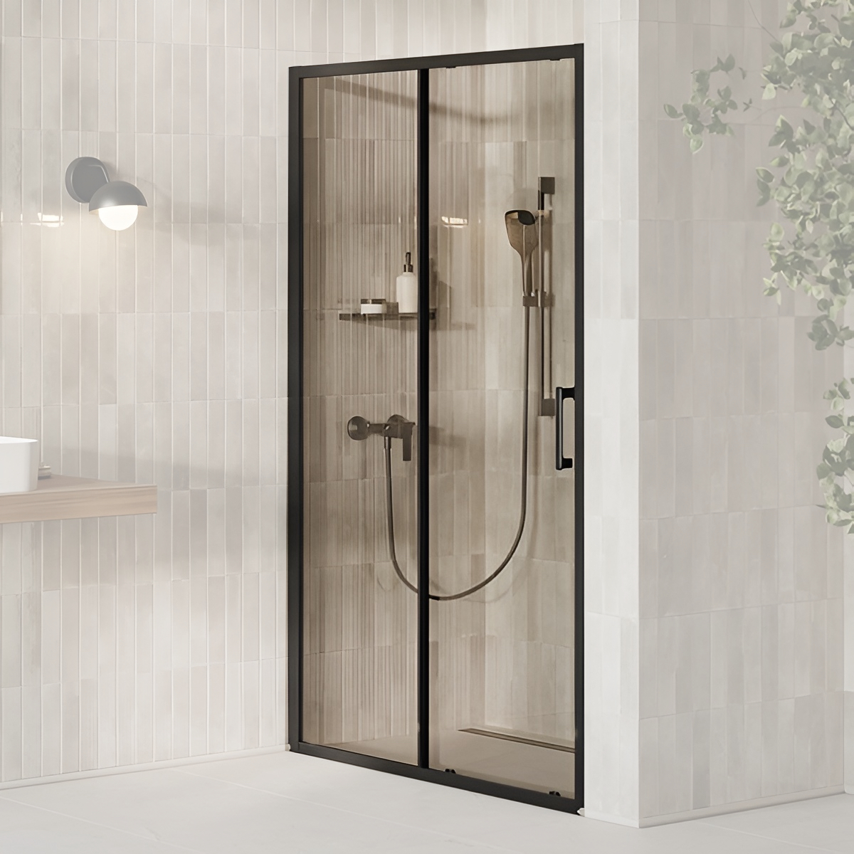 Ravak X-Point Slim XPSDP2-120 Transparent, Черный (X08VG030FZ1)