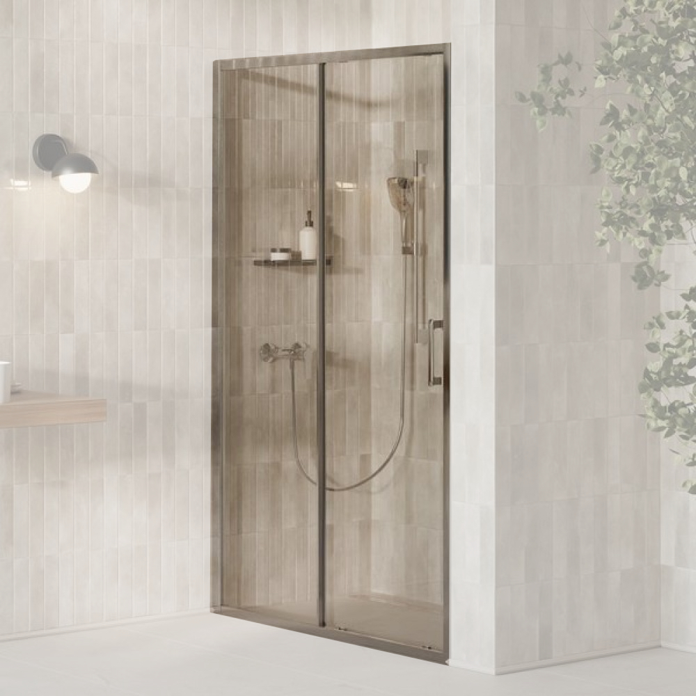 Ravak X-Point Slim XPSDP2-120 Transparent, Полированный алюминий (X08VG0C0FZ1)