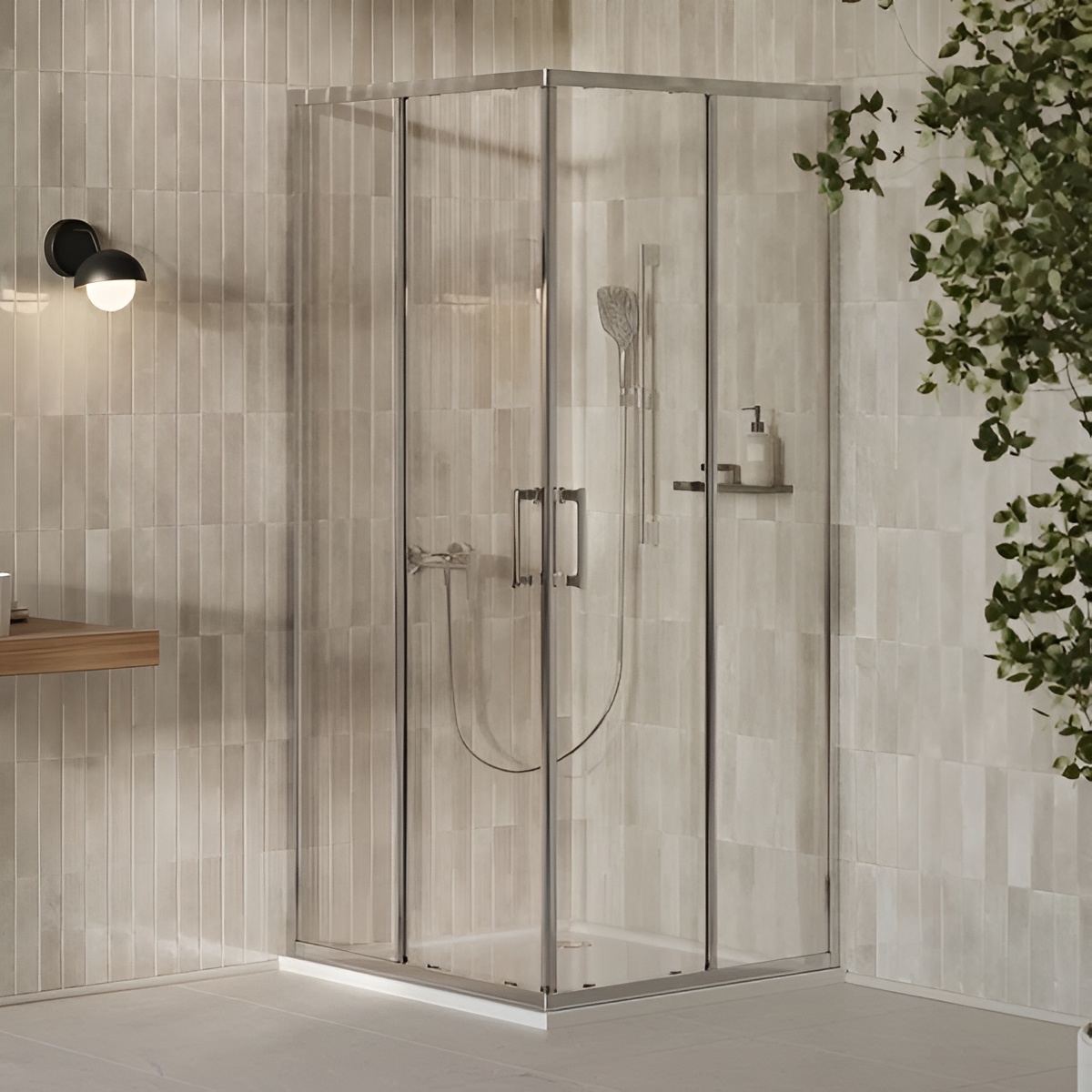 Душевая кабина Ravak X-Point Slim XPSRV2-90 Transparent, Полированный алюминий (X14V70C0FZ1) цена 15830 грн - фотография 2