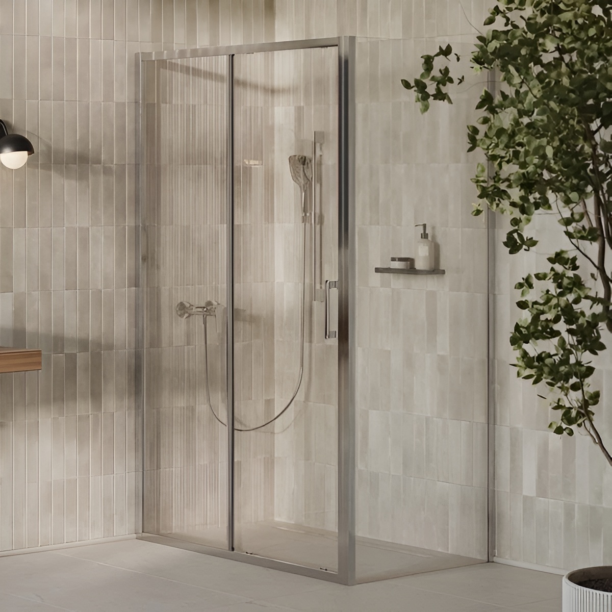 Неподвижная боковая стенка Ravak X-Point Slim XPSPS-90 Transparent, Полированный алюминий (X90V70C0FZ1) цена 7956 грн - фотография 2