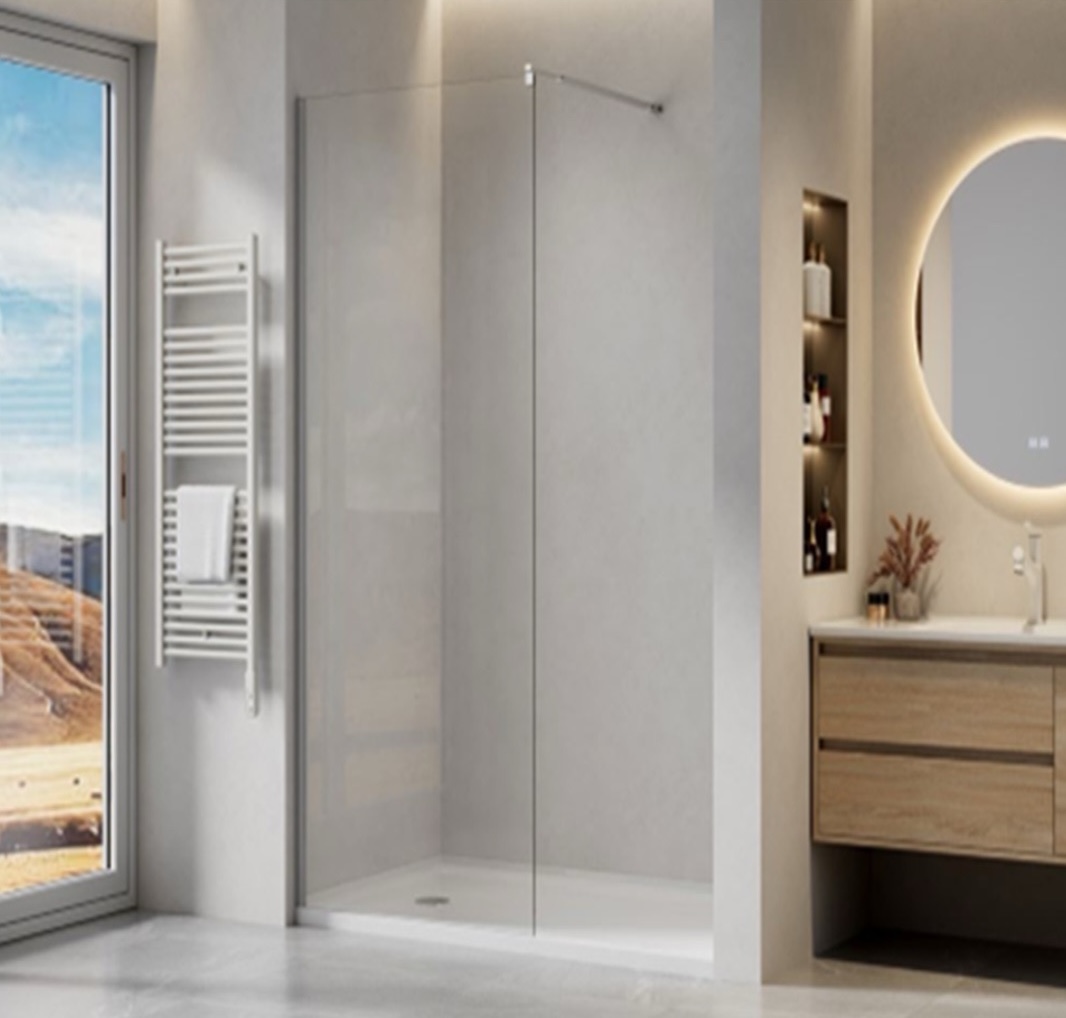 Неподвижная боковая стенка Ravak Domospa Walk In-100 Transparent, Полированный алюминий (RKUC500015) цена 9384 грн - фотография 2