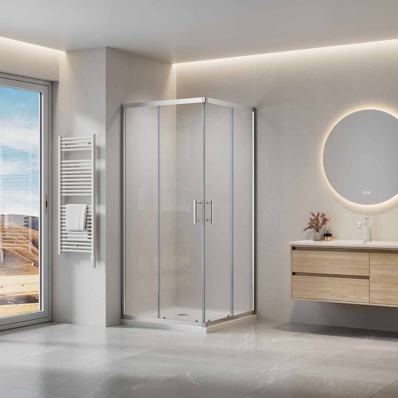 Душевая кабина Ravak Domospa SLRV2-90 Transparent, Полированный алюминий (RKUC500028) цена 13668 грн - фотография 2