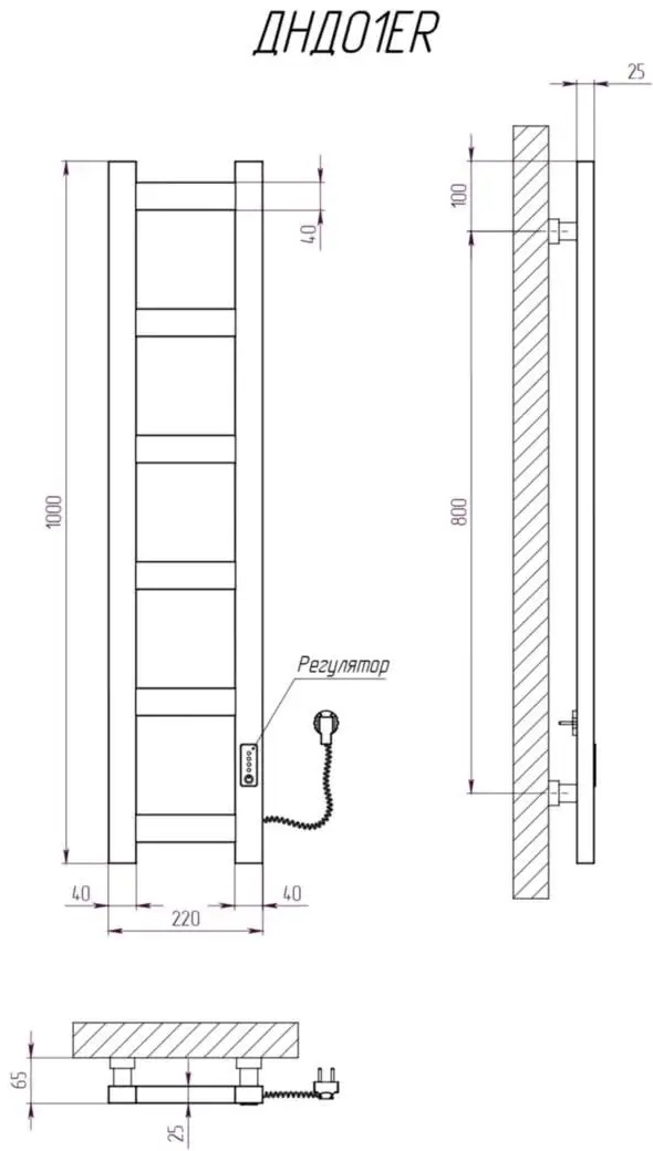 Kosser Норд 1200x220/6 ER (ДНД01ERW) Габаритные размеры