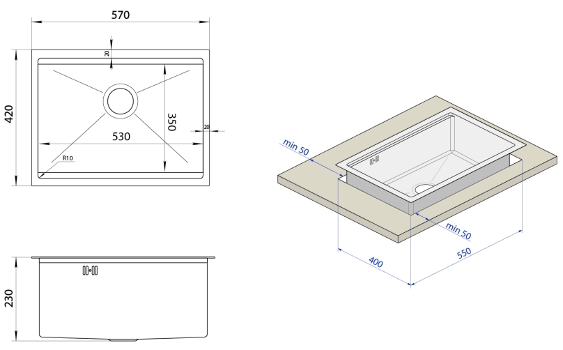 Nett NSS-5742 Габаритные размеры