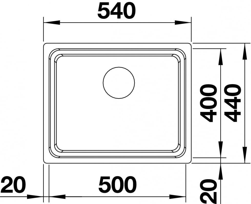 Blanco Etagon 500-U (521841) Габаритные размеры