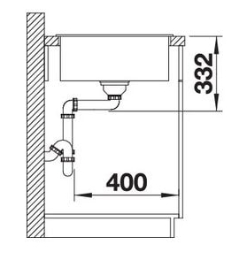 Blanco Zia 5 S (520519) Кофе Габаритные размеры