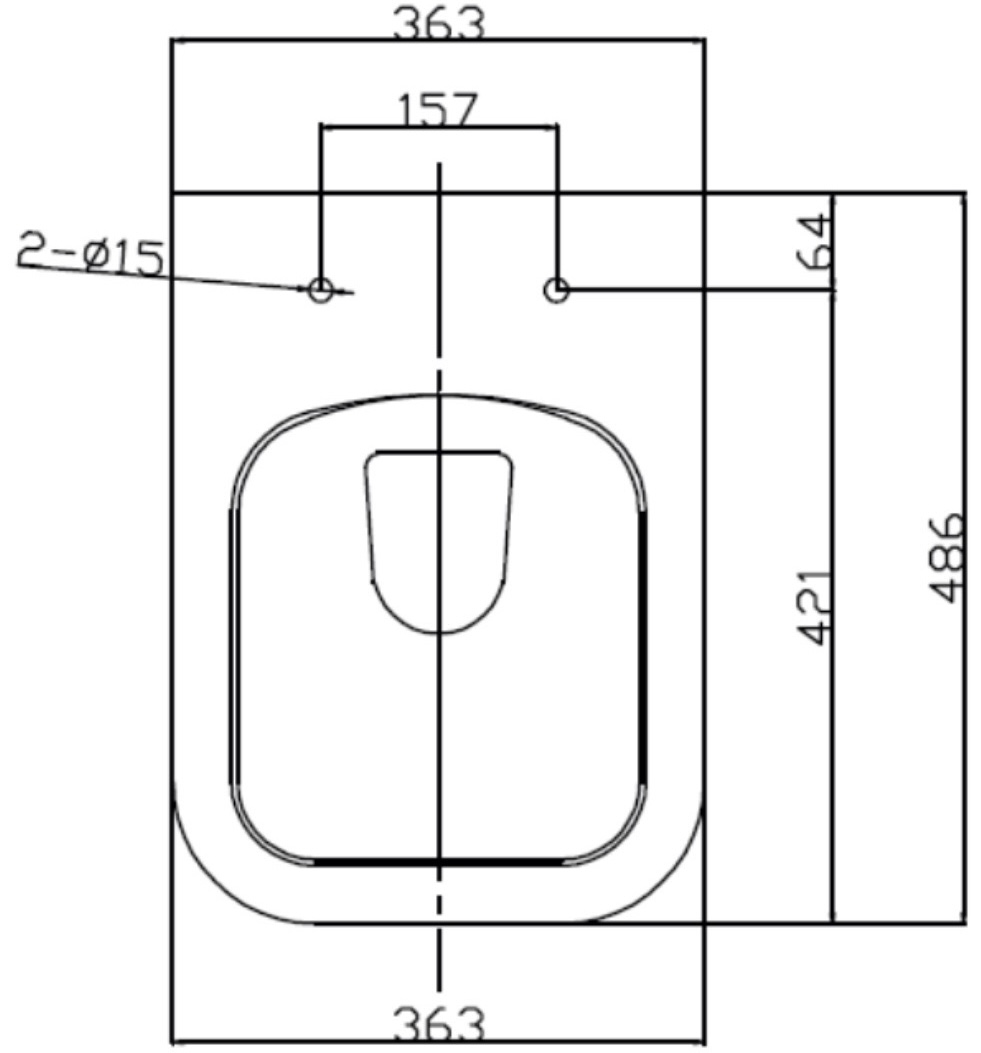 Ravak WC Concept Style UP RimOff (RKUM000008) Габаритні розміри