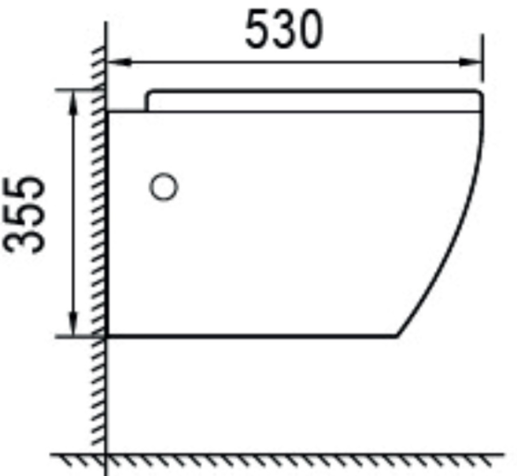 Ravak WC Concept Oval RimOff (RKUM000009) Габаритні розміри