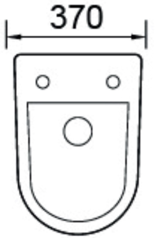 Ravak WC Concept Oval RimOff (RKUM000009) Габаритні розміри