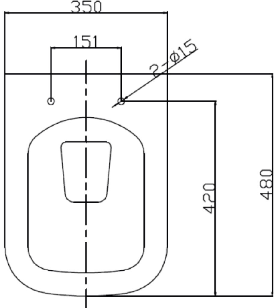 Ravak WC Concept Storm RimOff (RKUM000010) Габаритні розміри