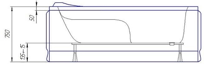 Redokss San Monza 170x70 Габаритные размеры