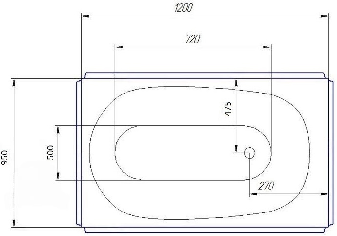 Redokss San Cremona 120x95 Габаритные размеры