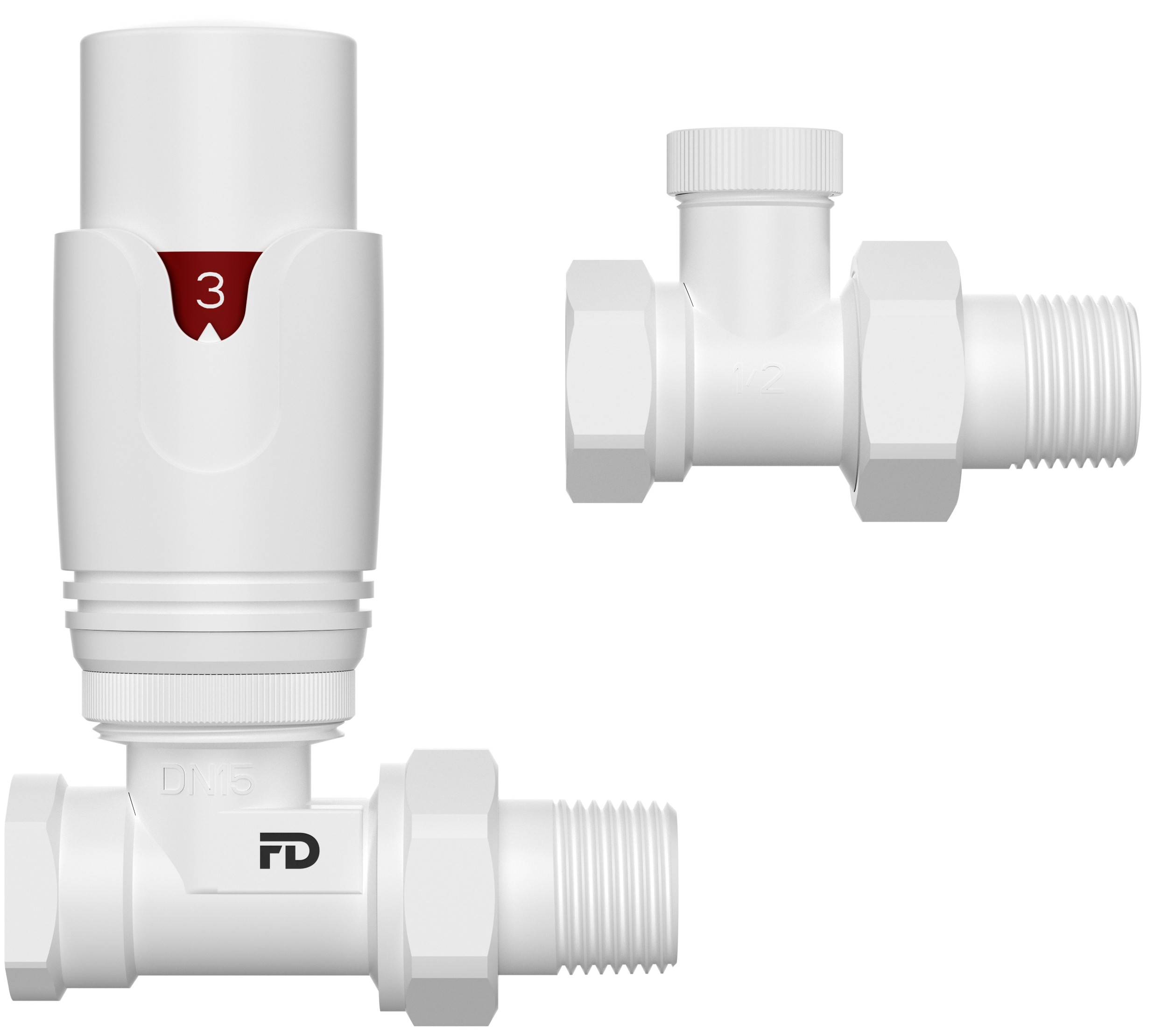 FADO Premio 1/2", прямой белый (KTS02W)