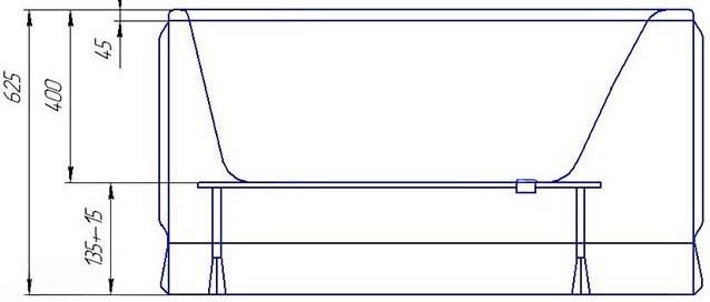 Redokss San Ravenna 120x70 Габаритные размеры