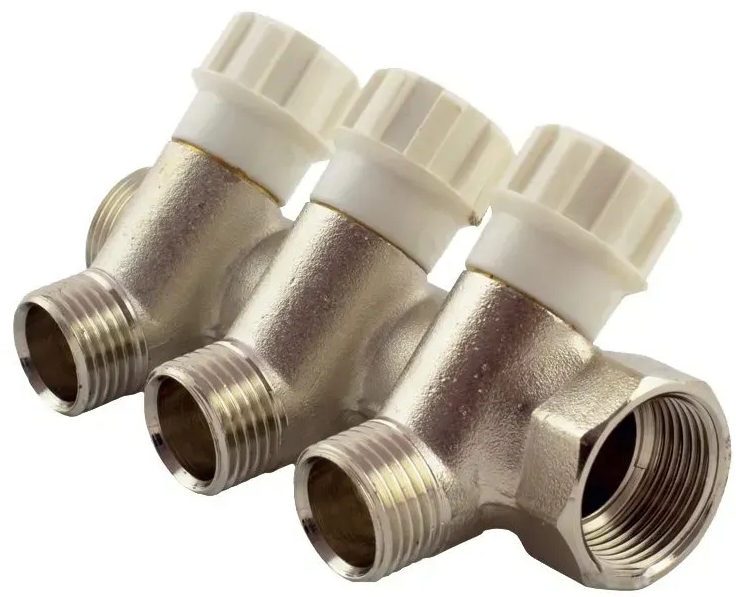 Коллектор вентильный Fado 3/4"x1/2"x3 (KVR03)