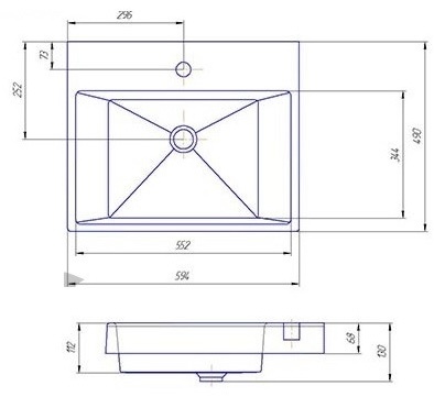 Redokss San Protey 50 см (APR001) Габаритные размеры