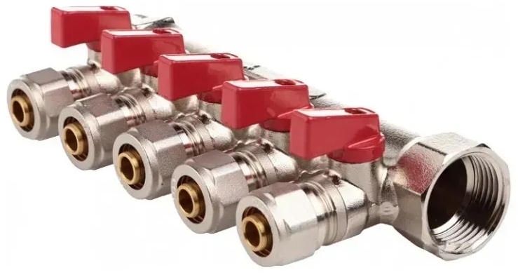 Коллектор с шаровыми кранами и фитингом Fado 1" x 16x5 (KSO15)