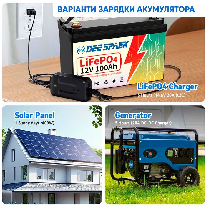Аккумулятор Dee Spaek LiFePO4 12V 100 Ah Bluetooth (1280Wh) (BMS 100A) цена 14099 грн - фотография 2