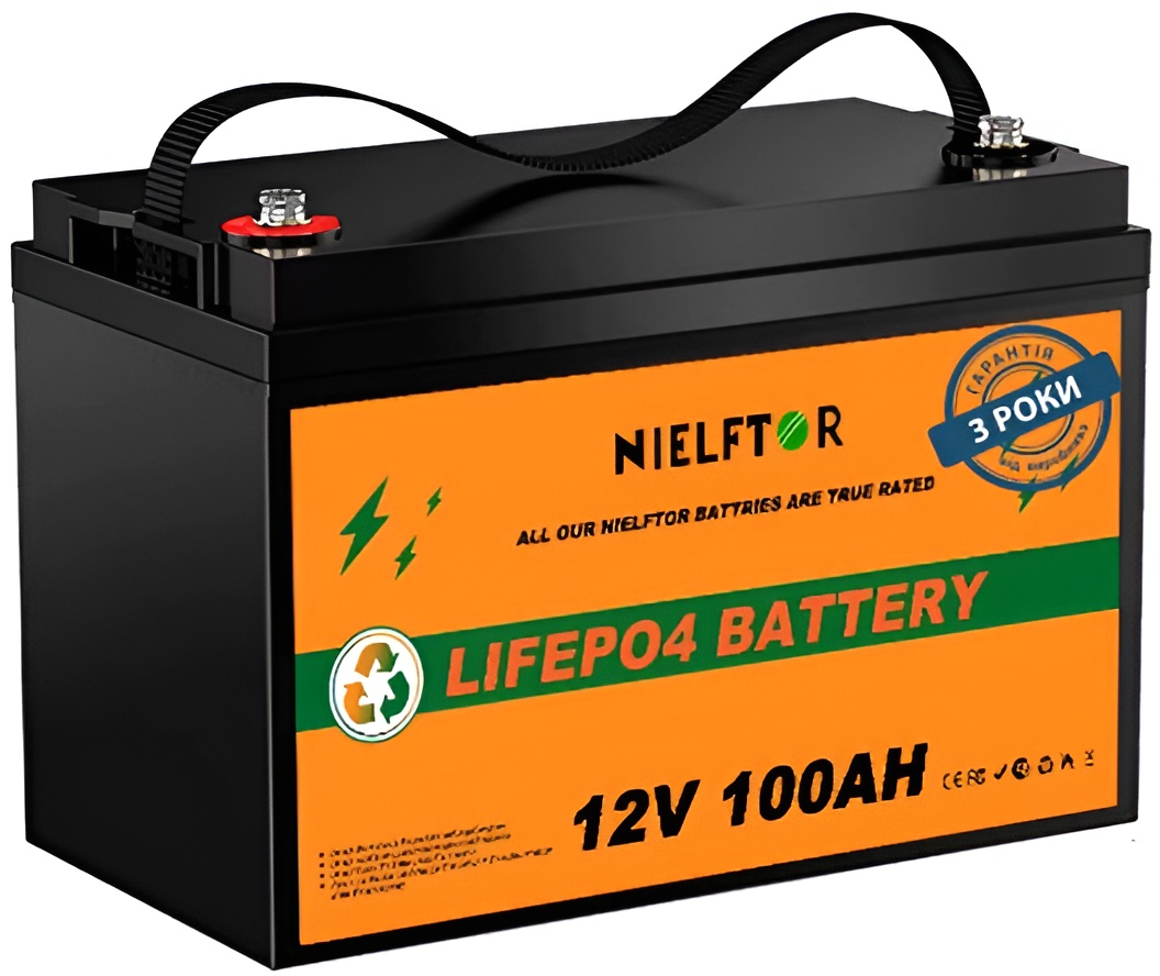 Nielftor LiFePO4 12.8V 100 Ah Smart (1280Wh) (BMS 100A)