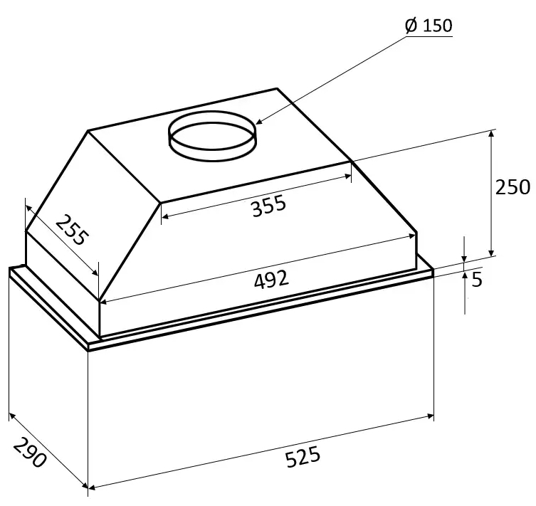 Ventolux Box 60 X (700) PB Габаритні розміри