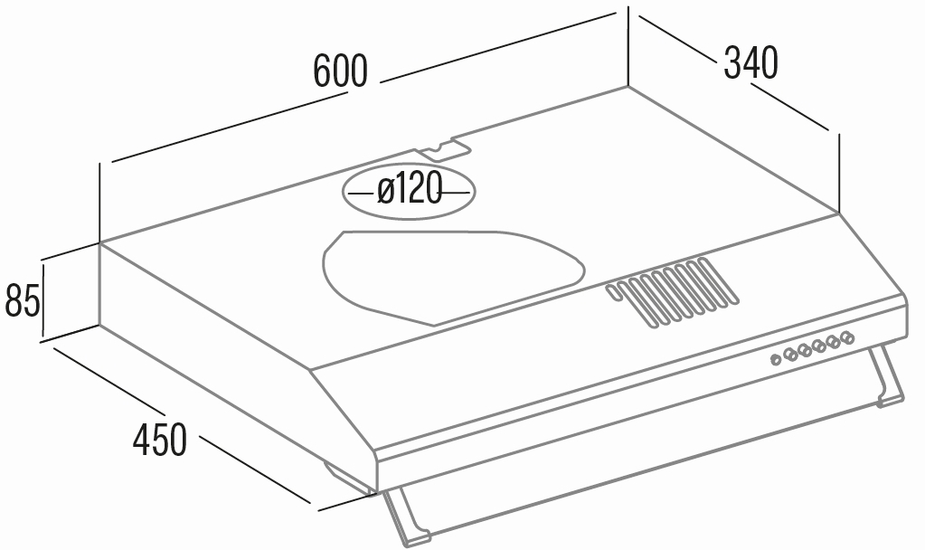 Cata LFK 6001 X (02011603) Габаритні розміри