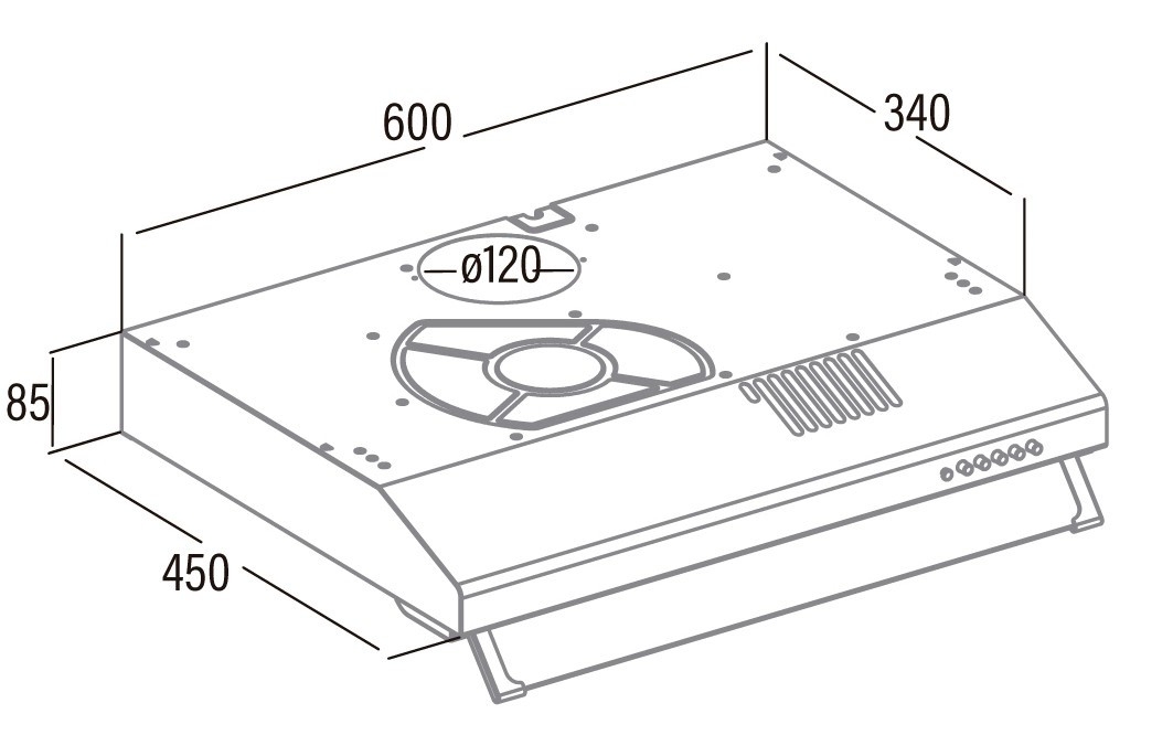 Cata LF 2060 (02011407) Габаритные размеры