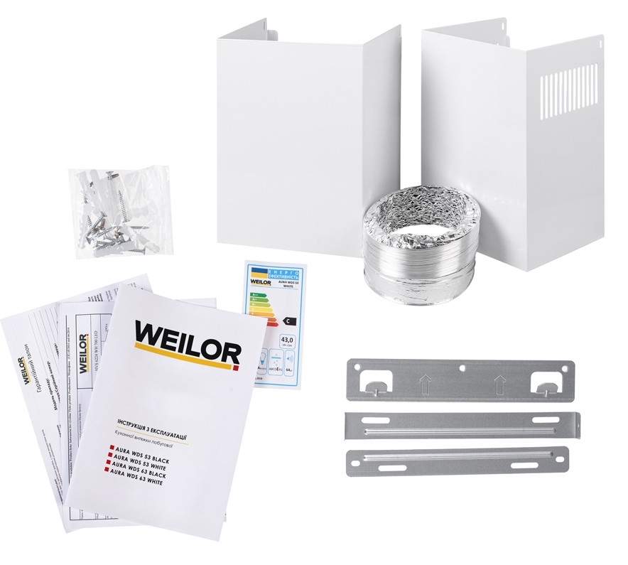 огляд товару Кухонна витяжка Weilor Aura WDS 53 White - фотографія 12
