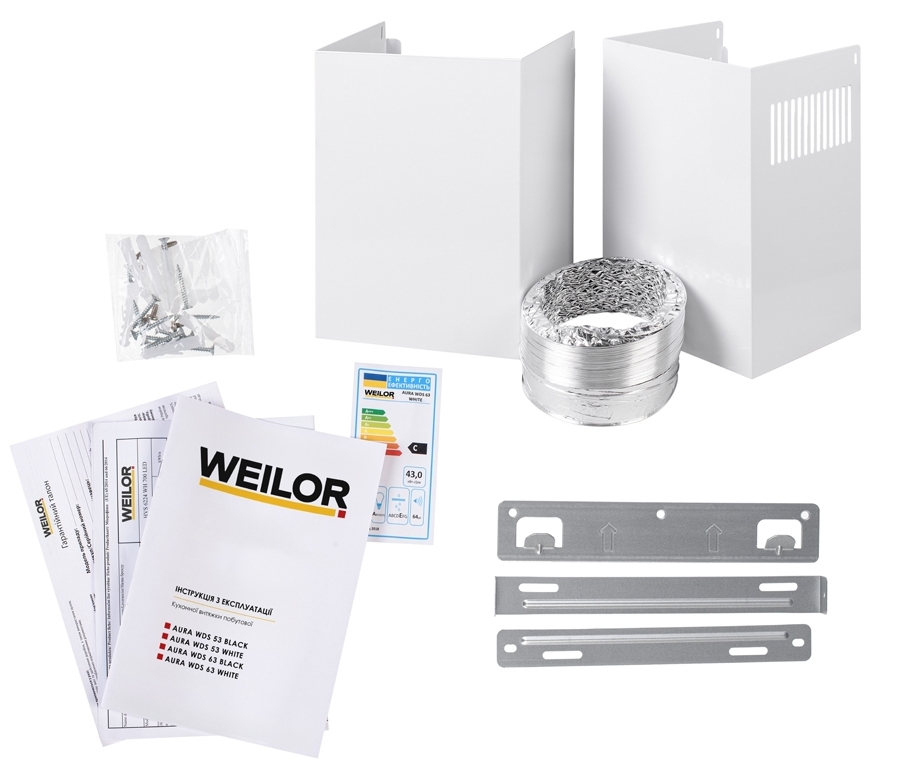 огляд товару Кухонна витяжка Weilor Aura WDS 63 White - фотографія 12