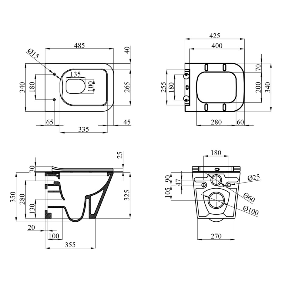 Kroner Eifel WHI493436 Tornado (CV034923) Габаритні розміри