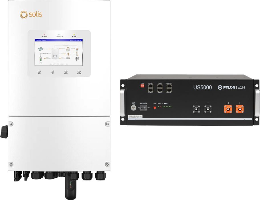 Система резервного питания Solis 6000Вт + аккумулятор Pylontech 100Ah
