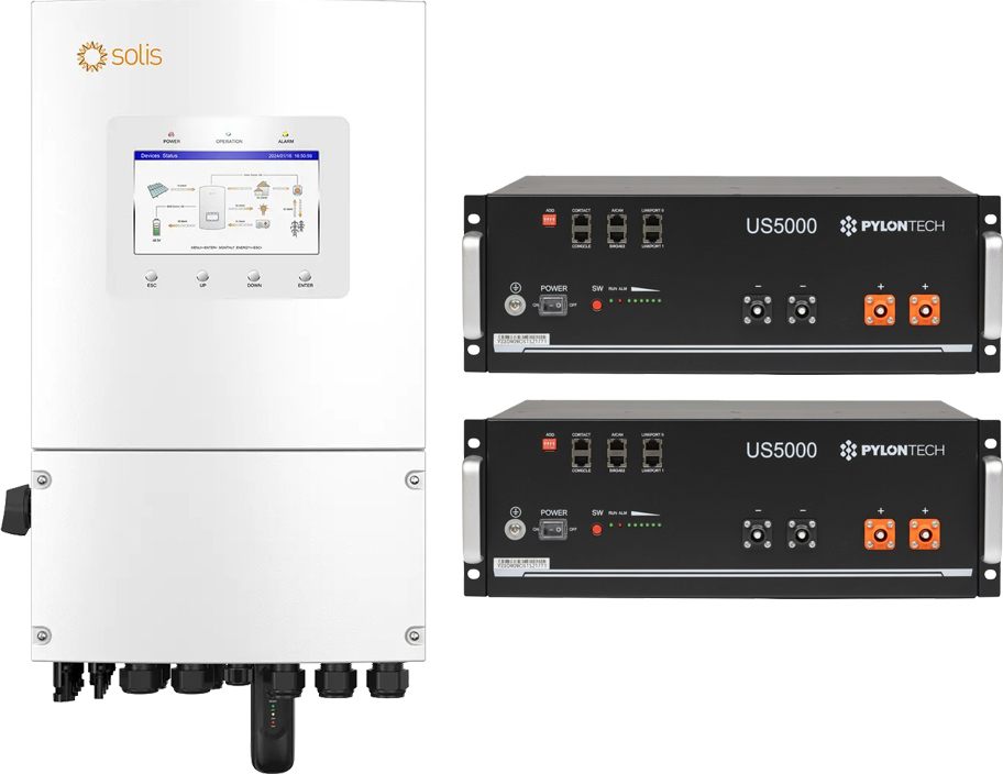 Система резервного питания Solis 6000Вт + аккумулятор Pylontech 100Ah*2шт.