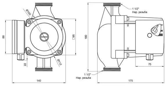 Thermo Alliance LPS 25/80/180 (LPS2580180) Габаритные размеры