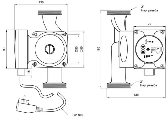 Thermo Alliance LPS-A 32/60/180 (LPSA3260180) Габаритные размеры
