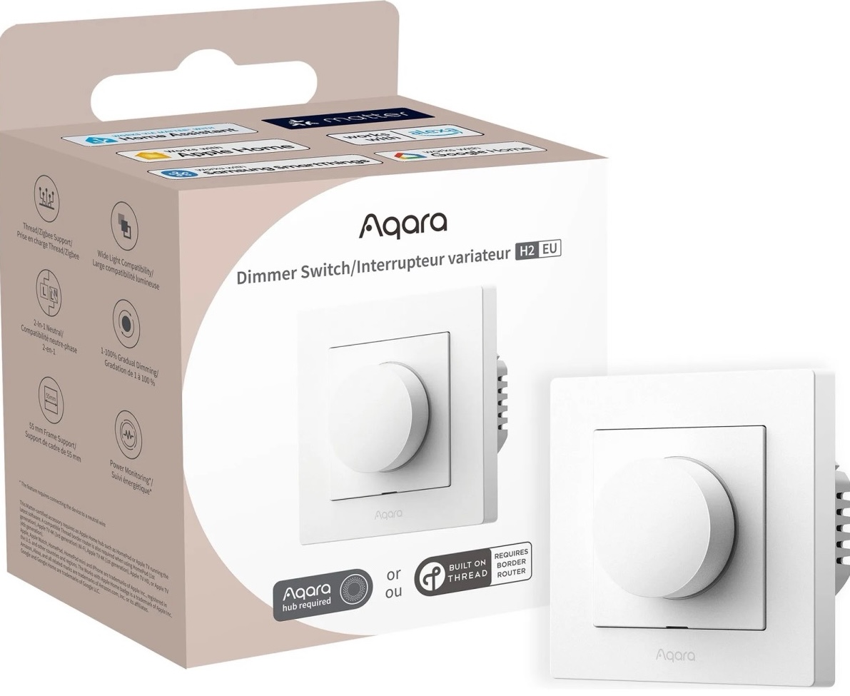 Світлорегулятор Aqara H2 Dimmer Switch White (KD-R01D-W) ціна 2899 грн - фотографія 2