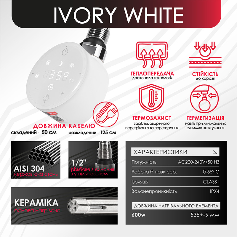 продаём OnlyHeat Ivory White 0.6 кВт в Украине - фото 4