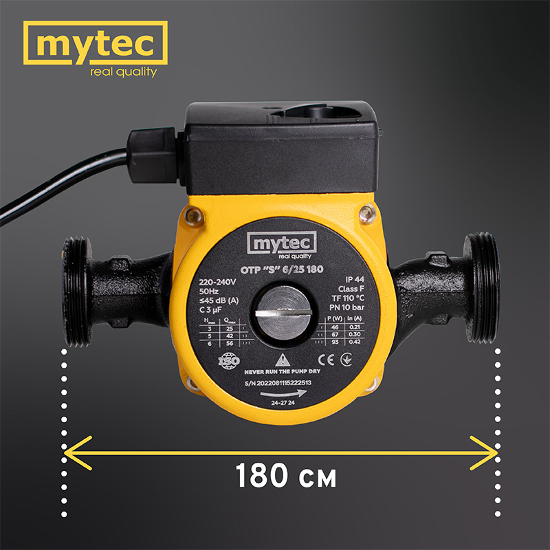 в продаже Циркуляционный насос Mytec OTP 6/25S 180 (23280) - фото 3
